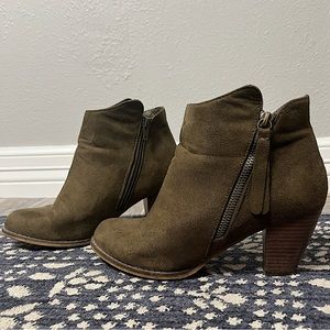 Olive Green Booties-W 7.5